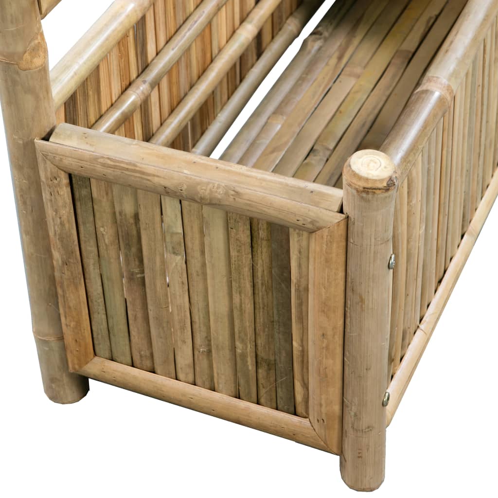 vidaXL Garden Raised Bed with Trellis Bamboo 27.6"