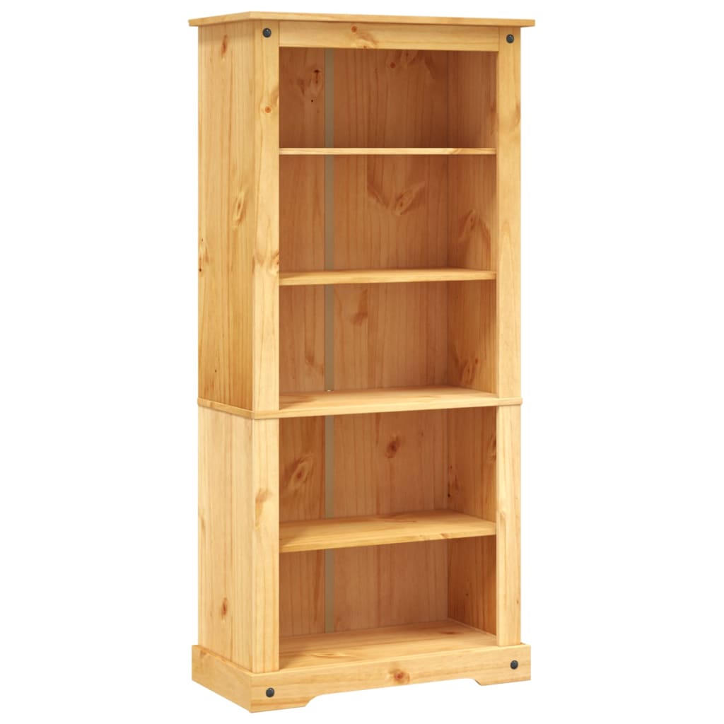 vidaXL 5-Tier Bookcase Mexican Pine Corona Range 31.9"x15.7"x66.9"