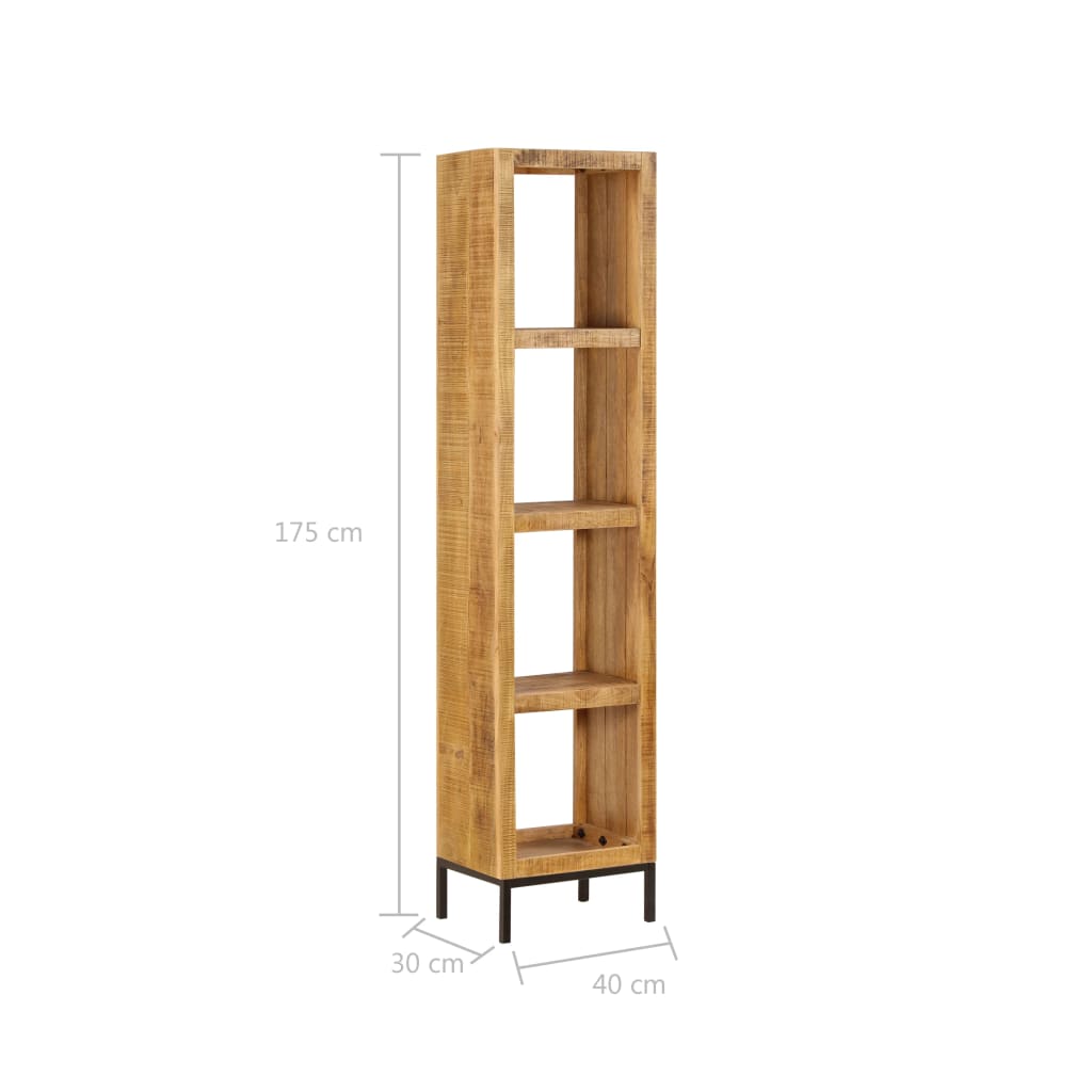 vidaXL Bookshelf 15.7"x11.8"x68.9" Solid Mango Wood