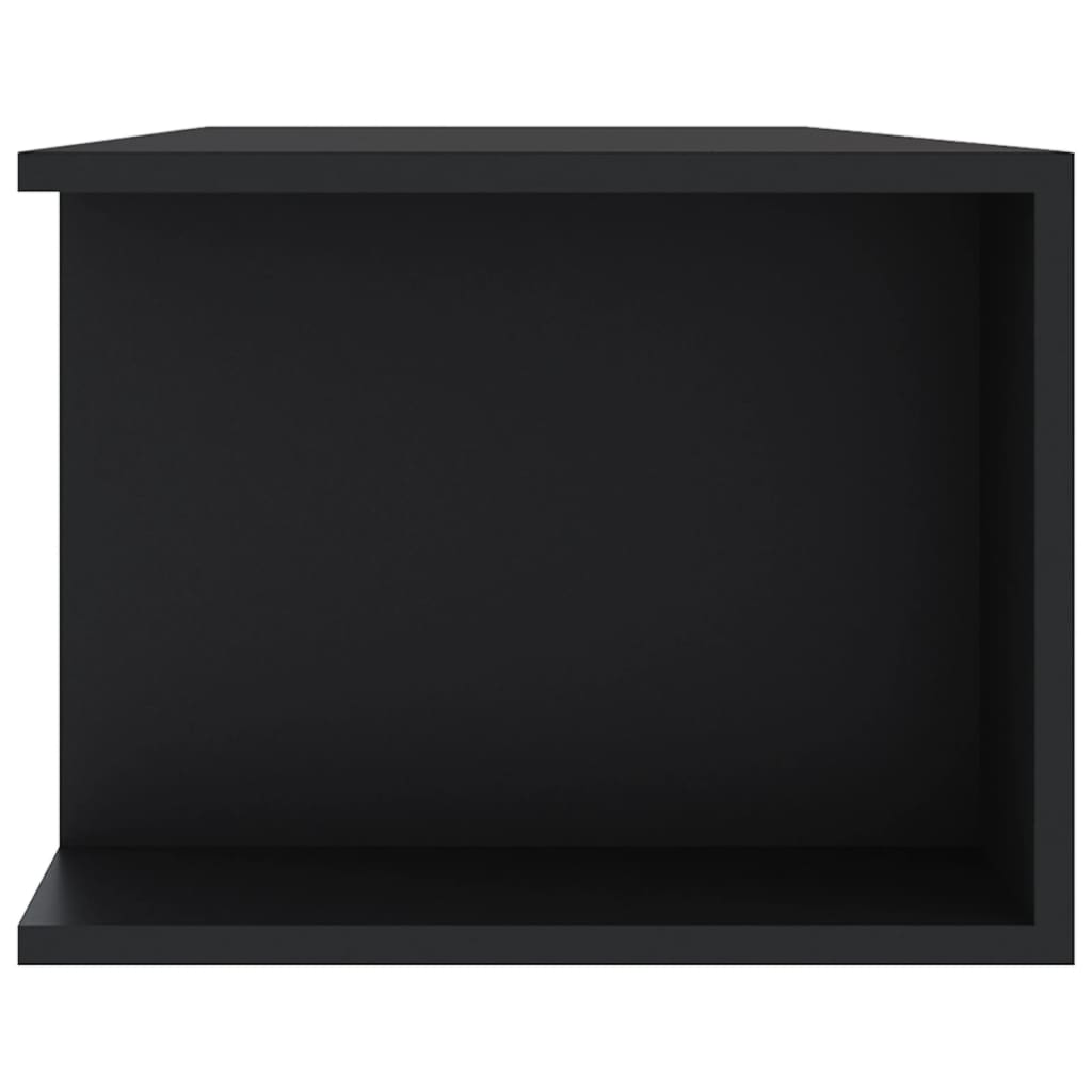 vidaXL TV Stand with LED Lights Black 53.1"x15.4"x11.8"