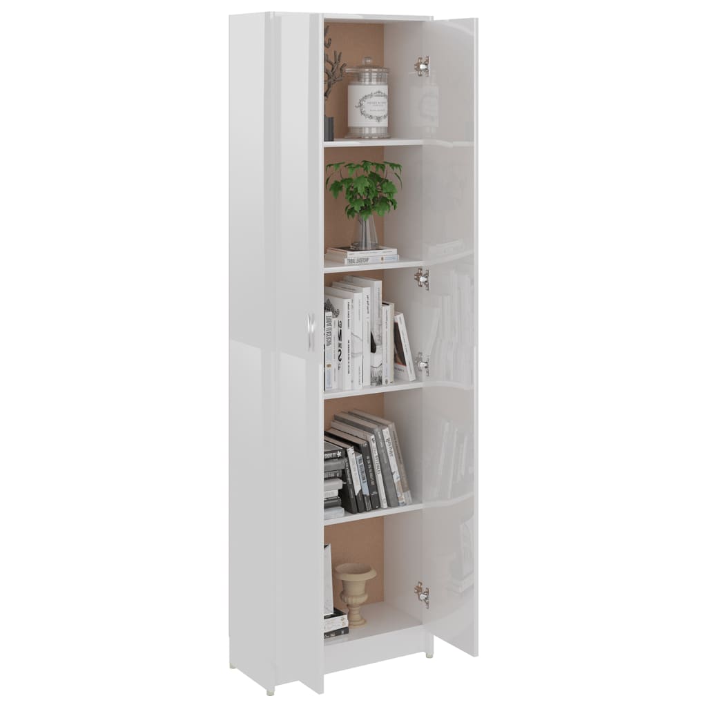 vidaXL Hallway Wardrobe High Gloss White 21.7"x9.8"x74.4" Engineered Wood