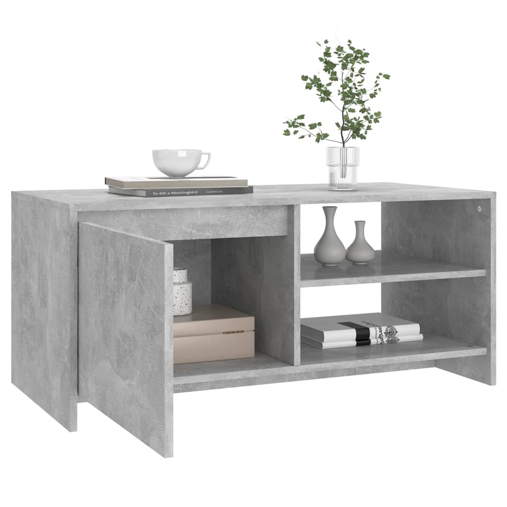 vidaXL Coffee Table Concrete Gray 40.2"x19.7"x17.7" Engineered Wood