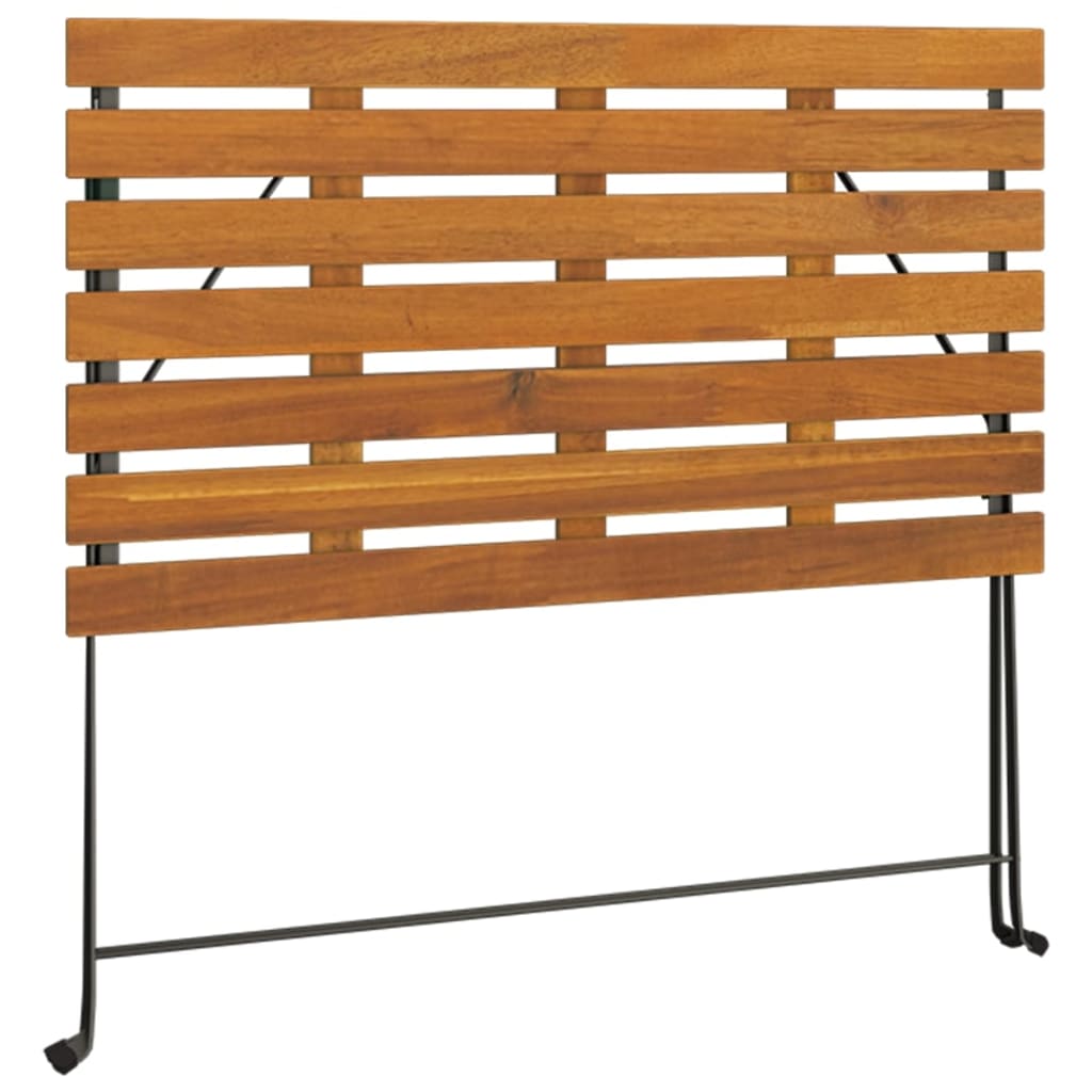 vidaXL Folding Bistro Table 39.4"x21.3"x28" Solid Wood Acacia and Steel