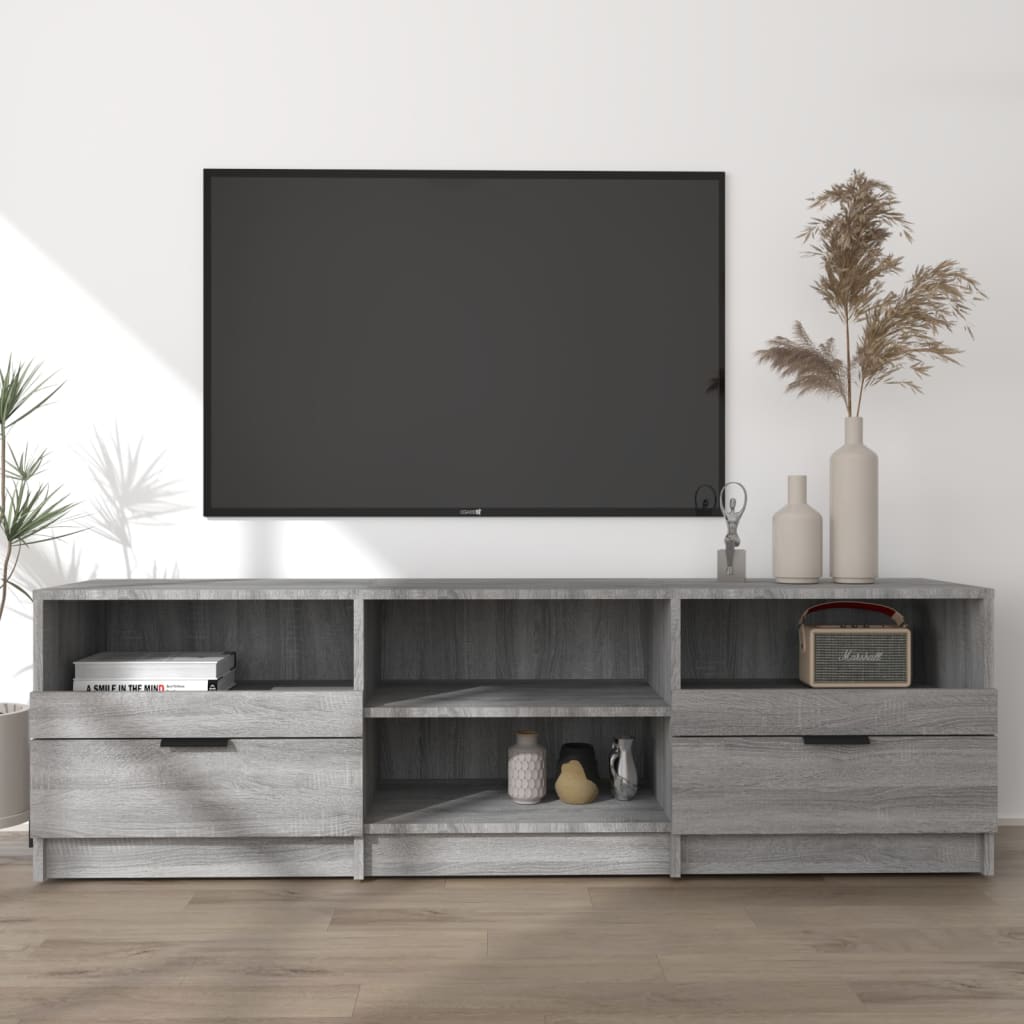vidaXL TV Cabinet Gray Sonoma 59.1"x13.2"x17.7" Engineered Wood