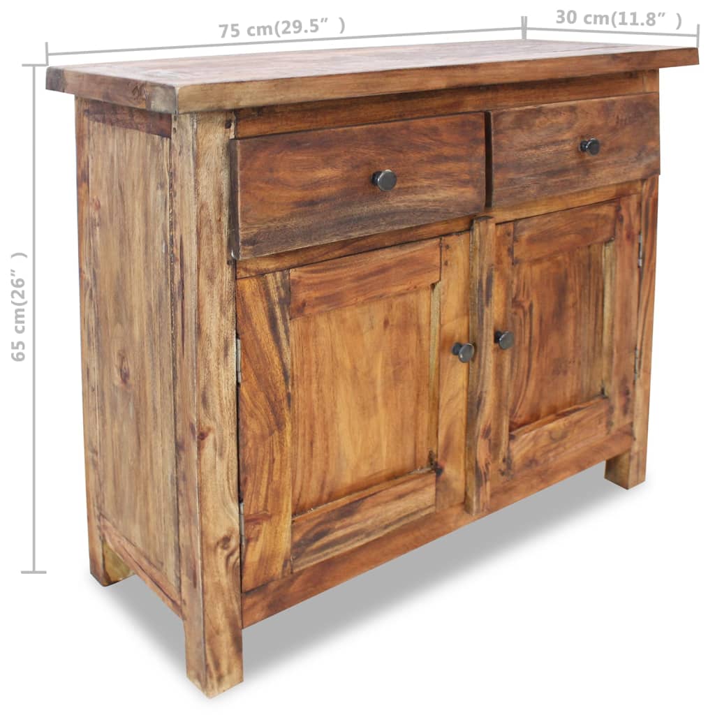 vidaXL Sideboard Solid Reclaimed Wood 29.5"x11.8"x25.6"