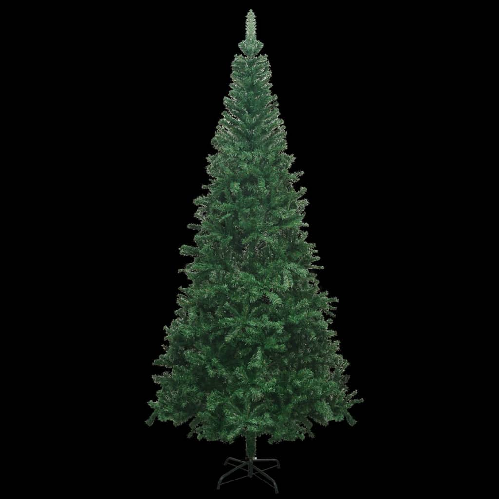 vidaXL Artificial Pre-lit Christmas Tree with Ball Set L 94.5" Green