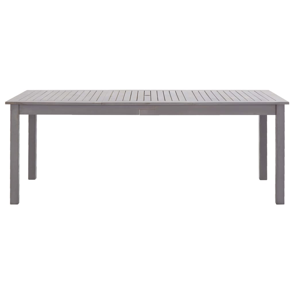 vidaXL Patio Table Gray Wash 78.7"x35.4"x29.1" Solid Acacia Wood