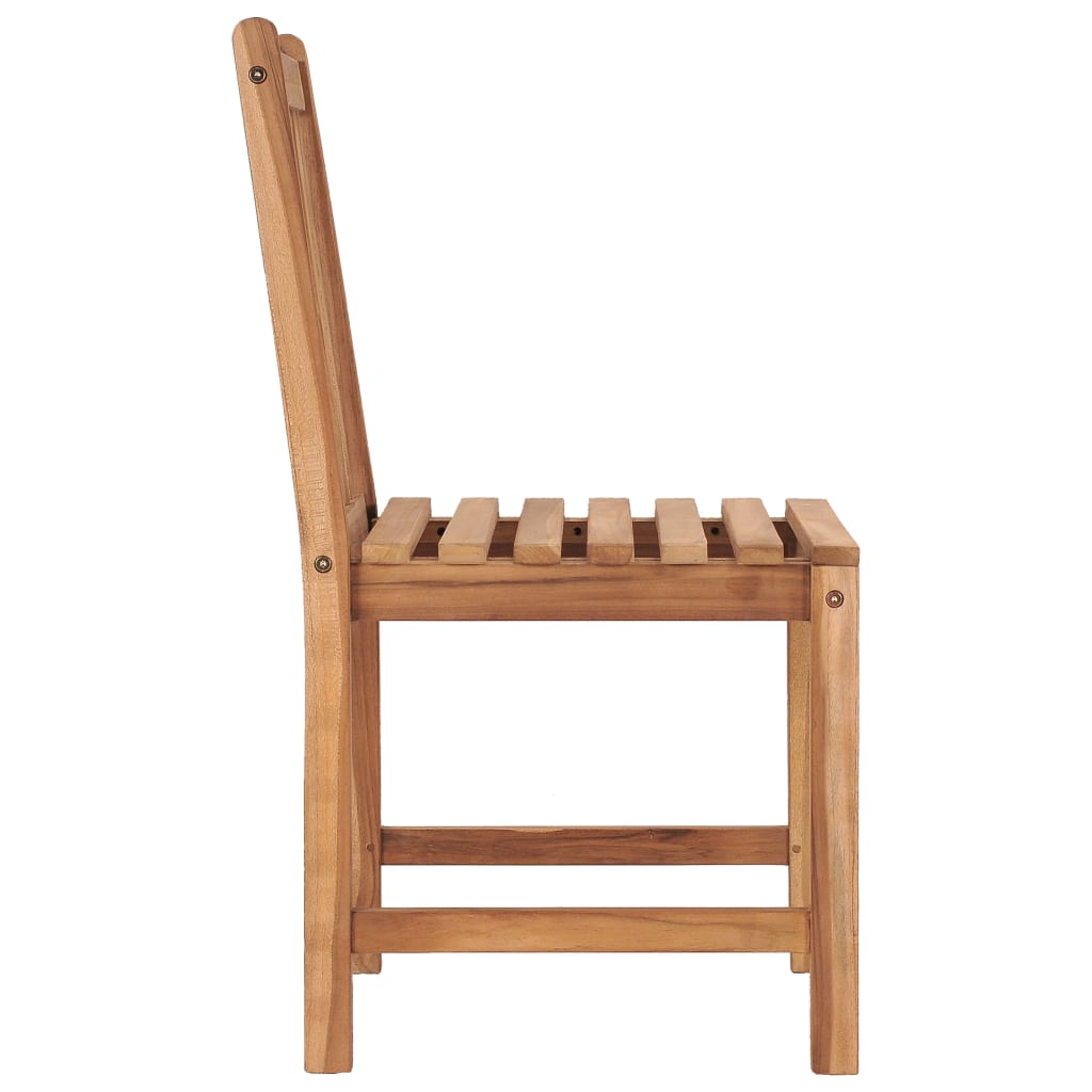 vidaXL Patio Chairs 2 pcs with Cushions Solid Teak Wood