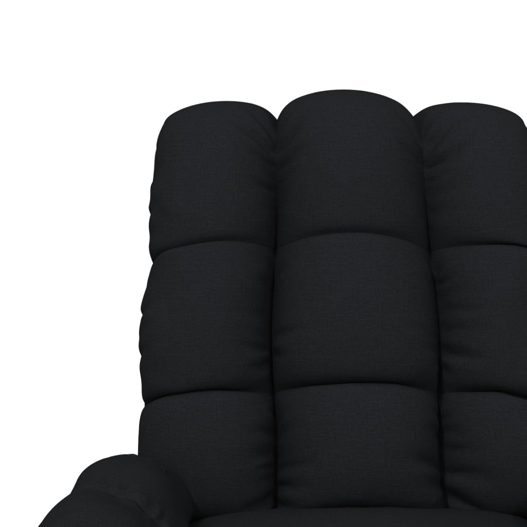 vidaXL Recliner Black Fabric