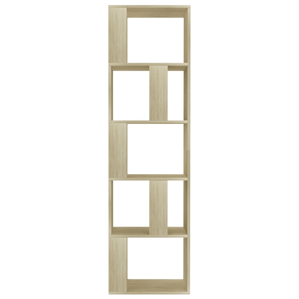 vidaXL Book Cabinet/Room Divider Sonoma Oak 17.7"x9.4"x62.6" Engineered Wood