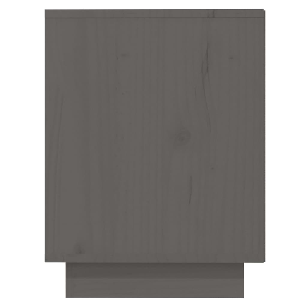 vidaXL Shoe Cabinet Gray 43.3"x13.4"x17.7" Solid Wood Pine