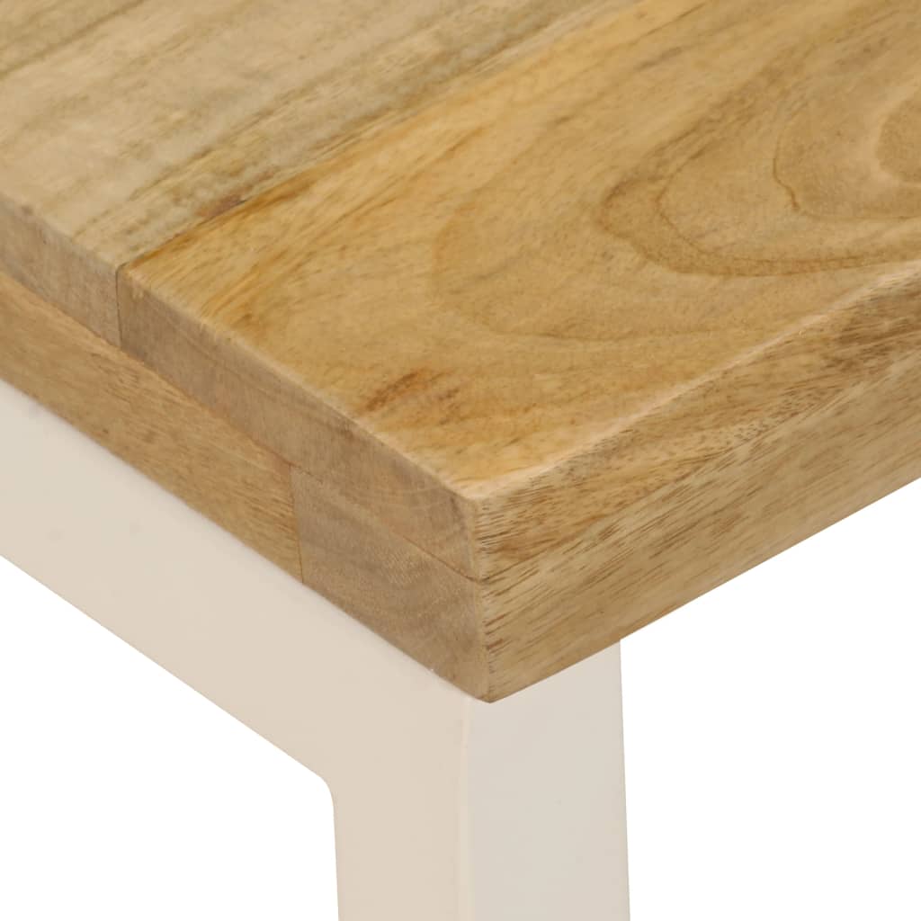vidaXL Coffee Table 39.4"x19.7"x13.8" Solid Mango Wood and Steel