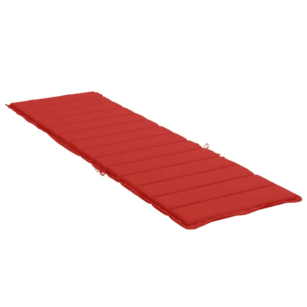 vidaXL Sun Lounger Cushion Red 78.7"x19.7"x1.2" Oxford Fabric