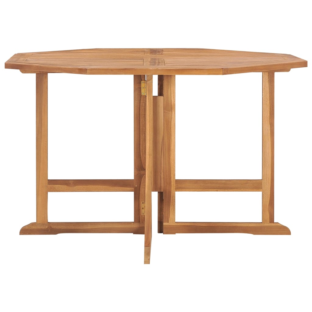 vidaXL Folding Patio Dining Table 43.3"x43.3"x29.5" Solid Wood Teak