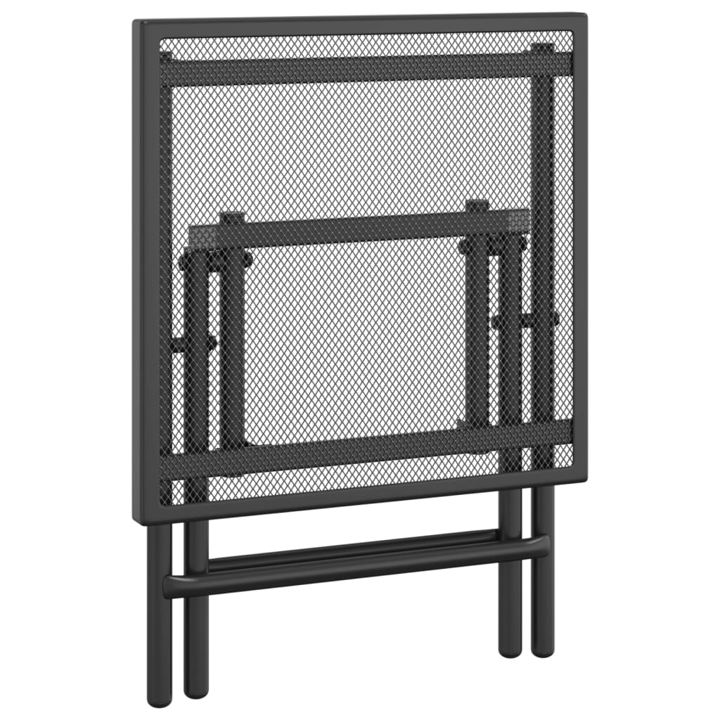 vidaXL Folding Patio Table Anthracite 15"x15"x15" Steel Mesh