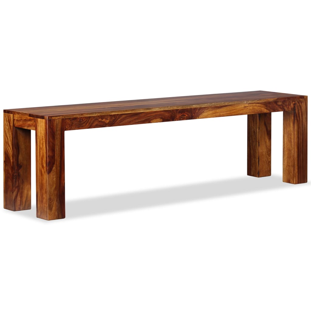 vidaXL Bench Solid Sheesham Wood 63"x13.8"x17.7"