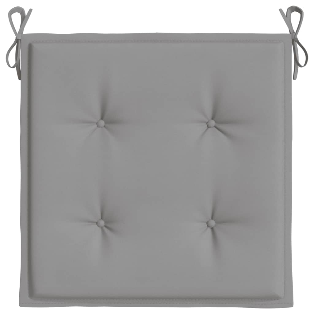 vidaXL Garden Chair Cushions 4 pcs Gray 19.7"x19.7"x1.2" Fabric