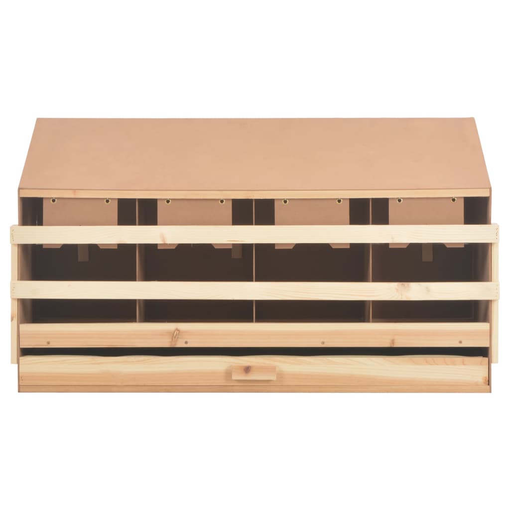 vidaXL Chicken Laying Nest 4 Compartments 41.7"x15.7"x23.2" Solid Pine Wood