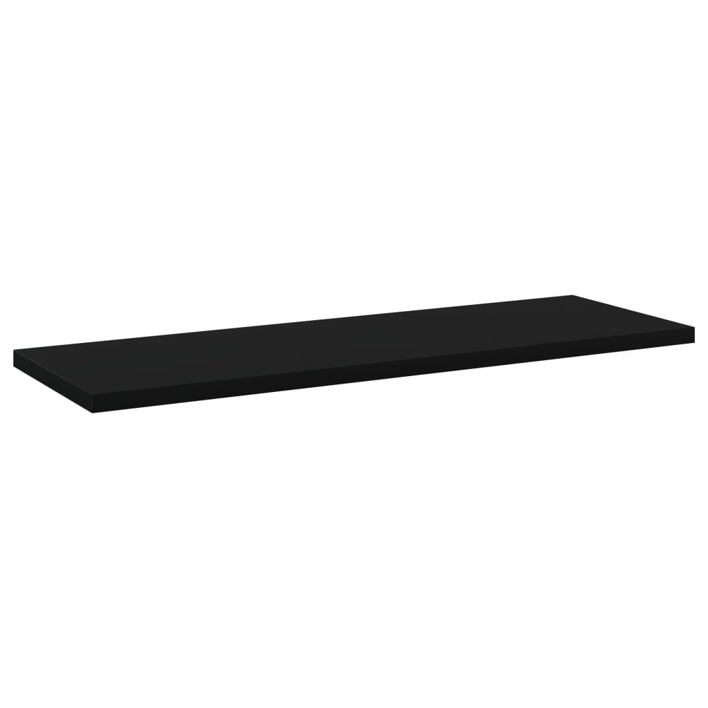 vidaXL Bookshelf Boards 8 pcs Black 23.6"x7.9"x0.6" Engineered Wood
