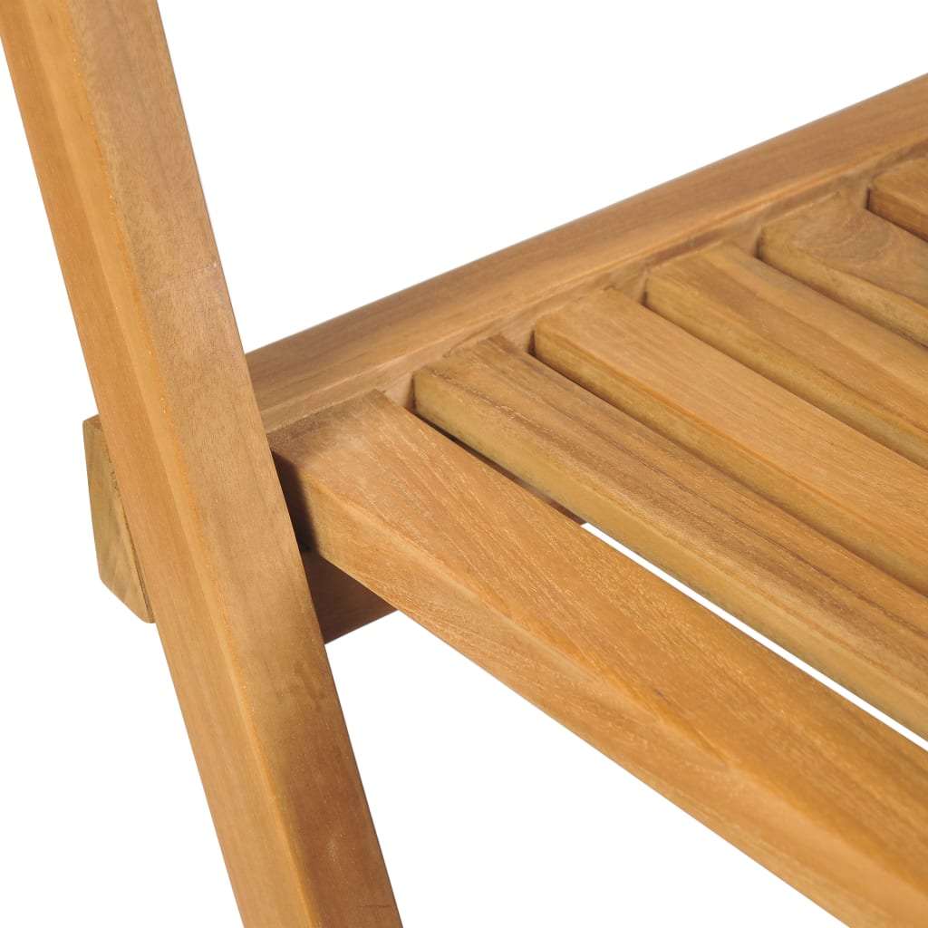 vidaXL Folding Patio Bar Stools 2 pcs Solid Teak Wood