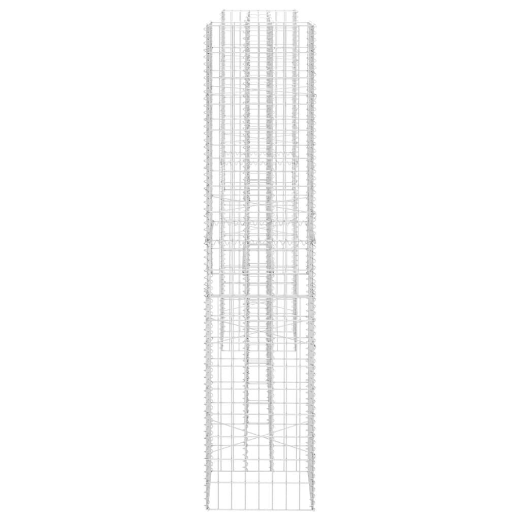 vidaXL H-Shaped Gabion Planter Steel Wire 102.4"x15.7"x78.7"