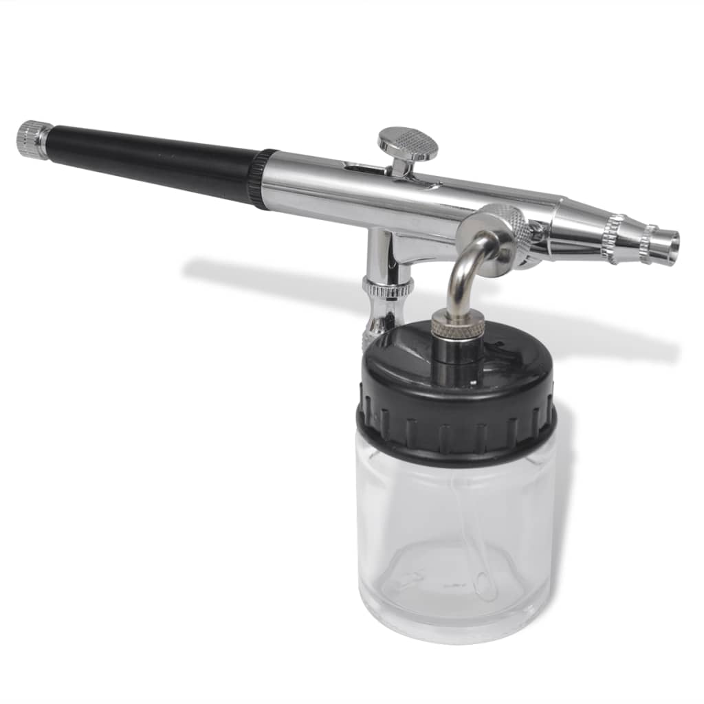 Airbrush Set with Glass Jar 0.008", 0.011" and 0.019" Nozzles