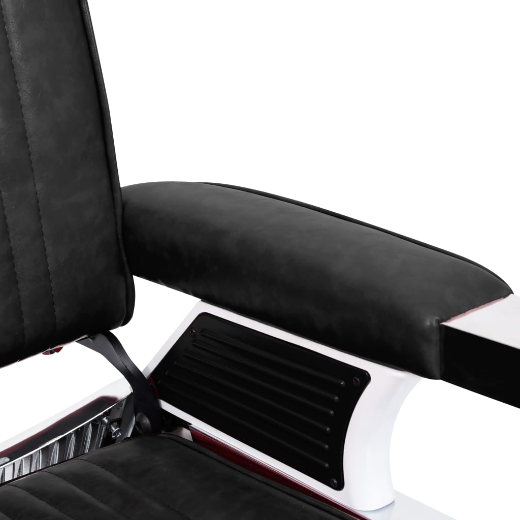 vidaXL Barber Chair Black 26.8"x27.2"x45.7" Faux Leather