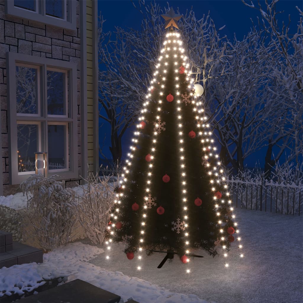 vidaXL Christmas Tree Net Lights with 300 LEDs Cold White 118.1"