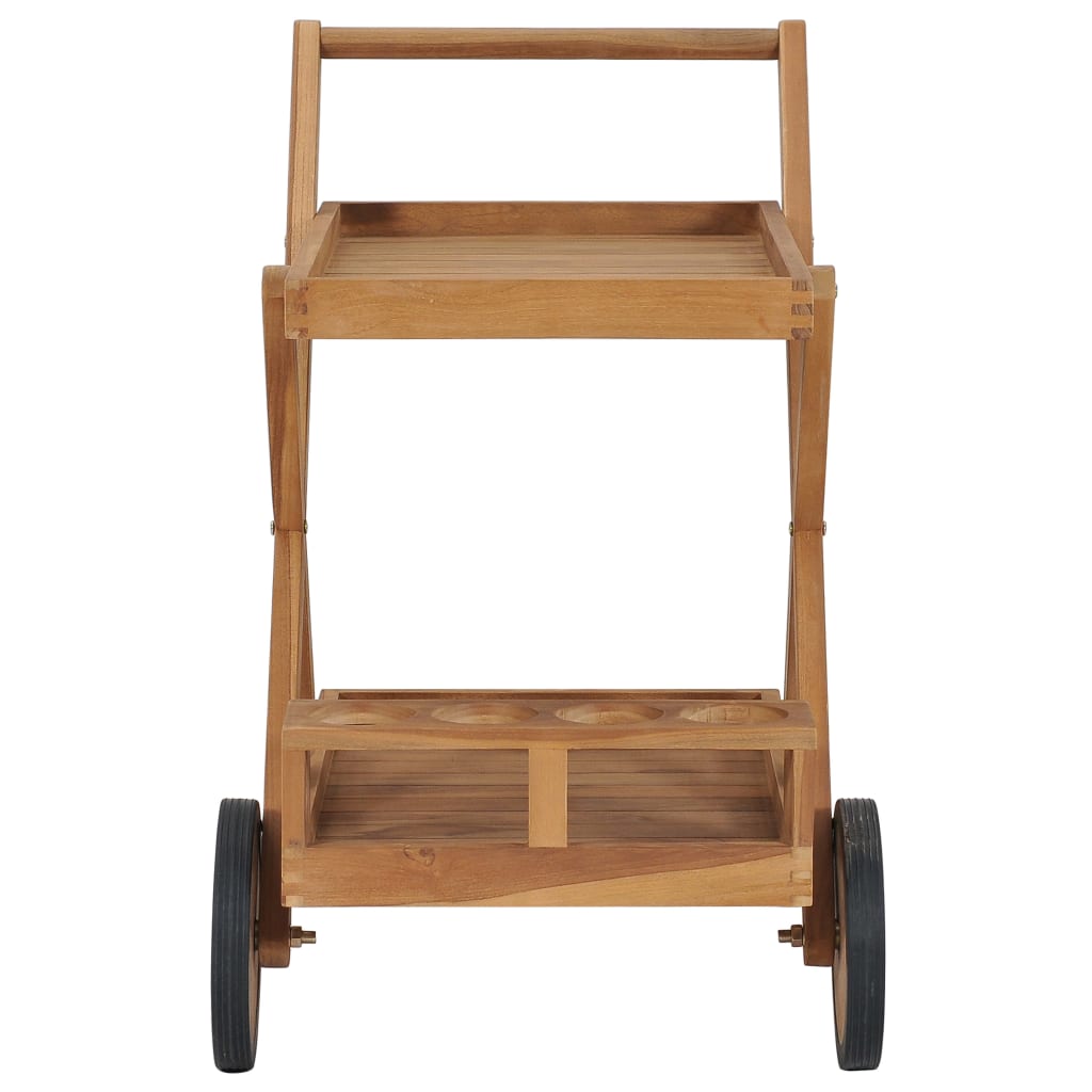 vidaXL Tea Trolley Solid Teak Wood