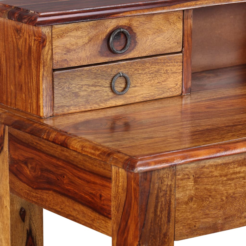 vidaXL Writing Desk with 5 Drawers Solid Sheesham Wood 35.4"x15.7"x35.4"