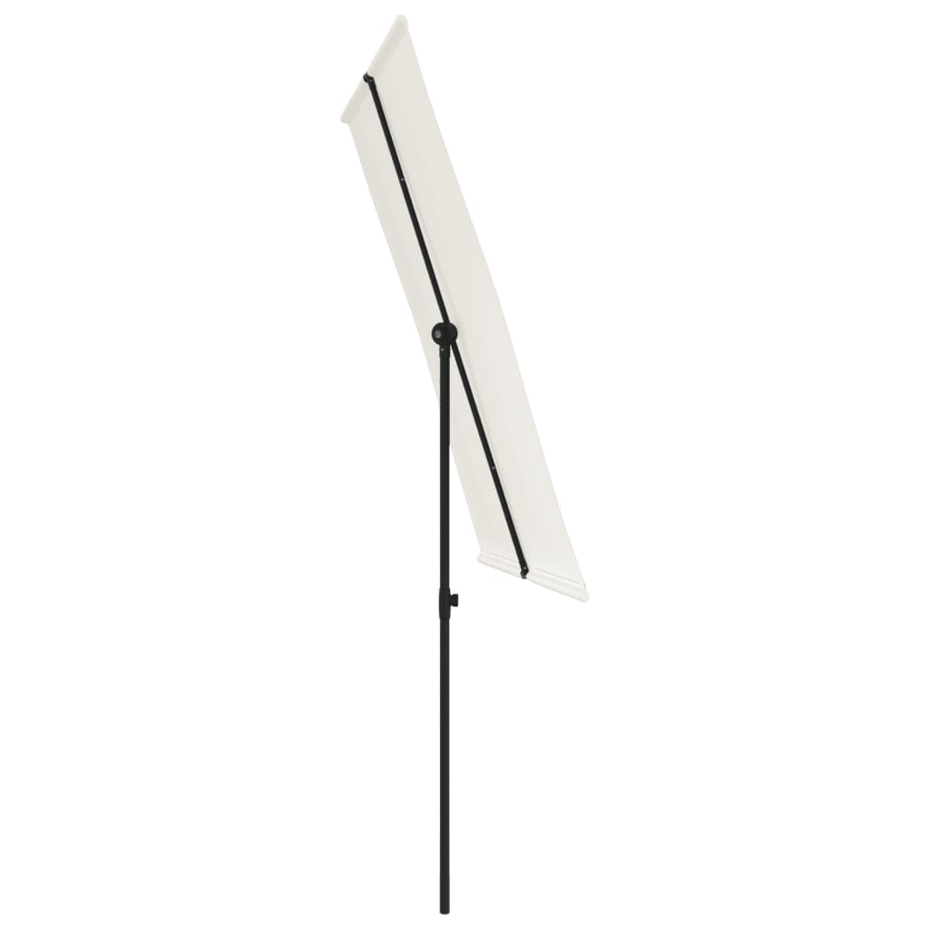 vidaXL Outdoor Parasol with Aluminum Pole 6.6'x4.9' Sand White