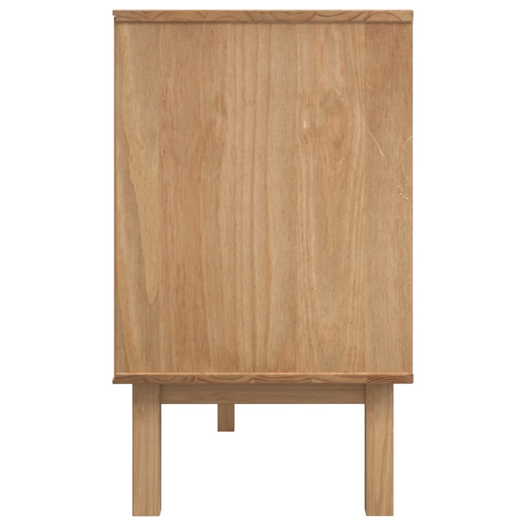 vidaXL Sideboard OTTA Brown and White 44.9"x16.9"x28.9" Solid Wood Pine