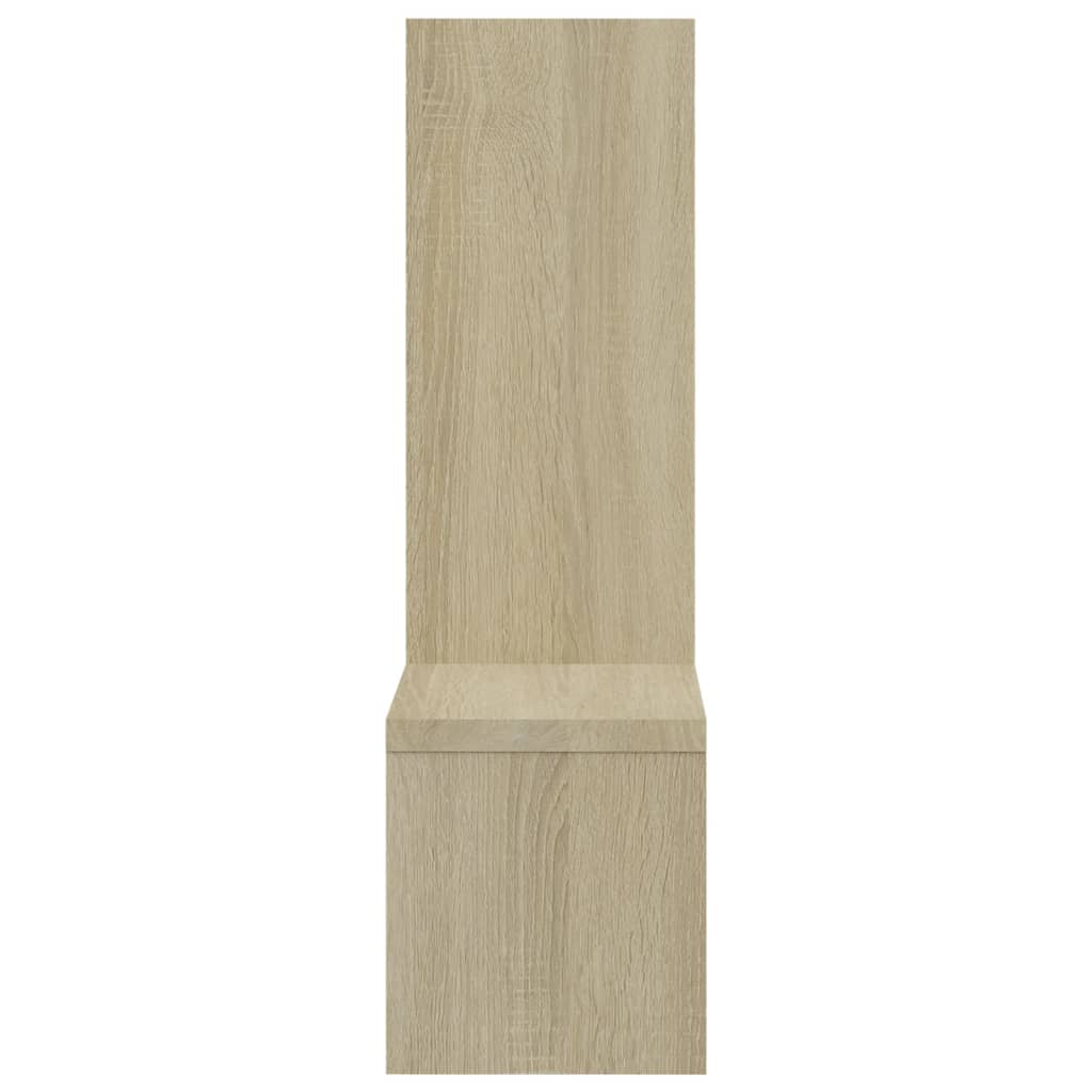 vidaXL Wall Shelves 2 pcs Sonoma Oak 19.7"x5.9"x19.7" Engineered Wood