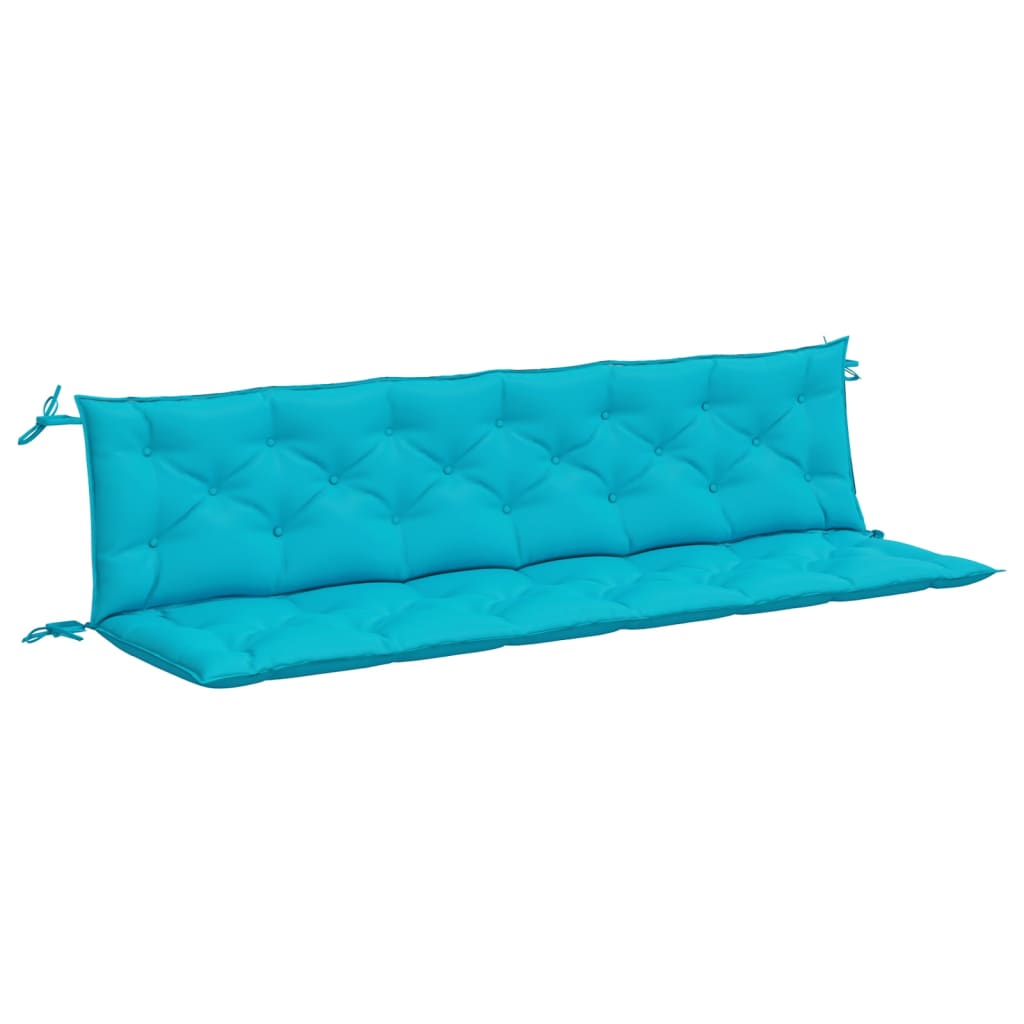 vidaXL Garden Bench Cushions 2pcs Turquoise 78.7"x19.7"x2.8" Fabric