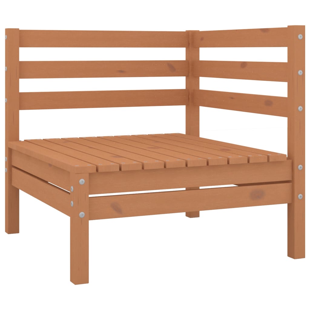 vidaXL Patio 2-Seater Sofa Honey Brown Solid Pinewood