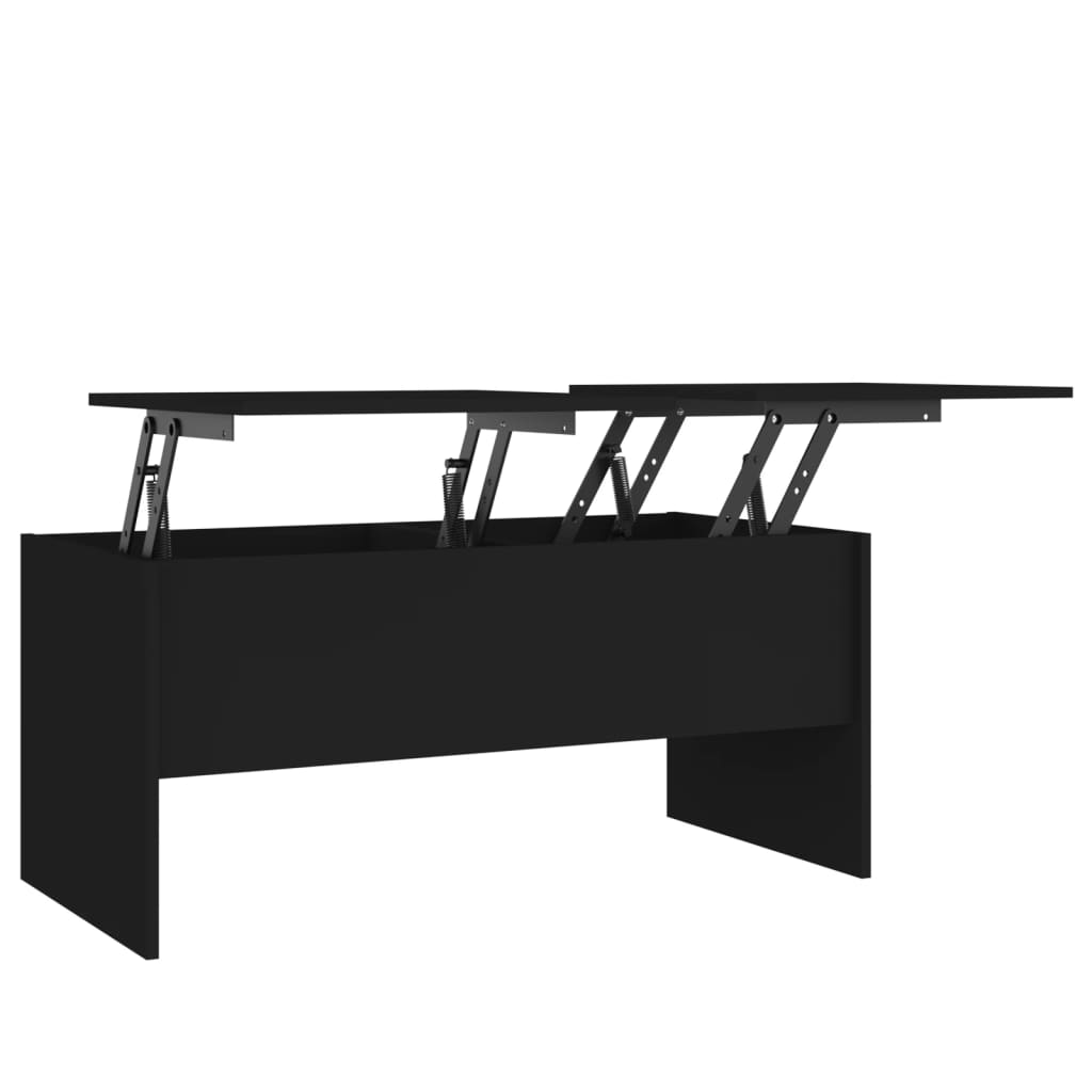 vidaXL Coffee Table Black 40.2"x19.9"x18.3" Engineered Wood