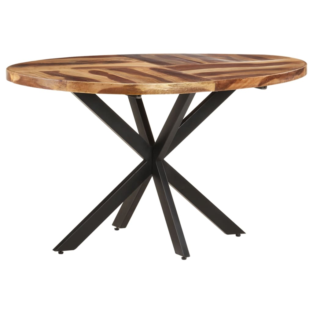 vidaXL Dining Table 55.1"x31.5"x29.5" Solid Acacia Wood with Sheesham Finish