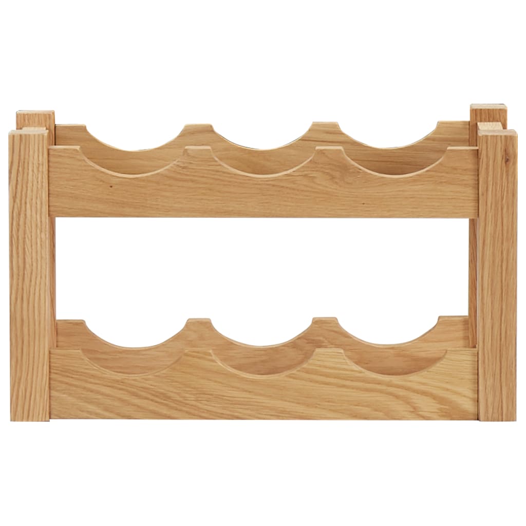 vidaXL Wine Rack for 6 Bottles 14.6"x8.3"x8.3" Solid Oak Wood