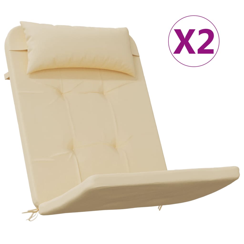 vidaXL Adirondack Chair Cushions 2 pcs Beige Oxford Fabric