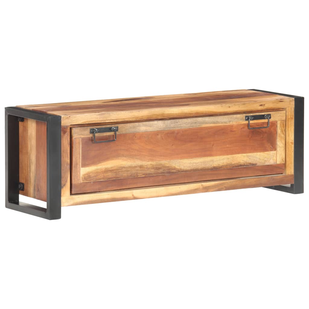 vidaXL Shoe Cabinet 47.2"x13.8"x15.7" Solid Wood with Sheesham Finish