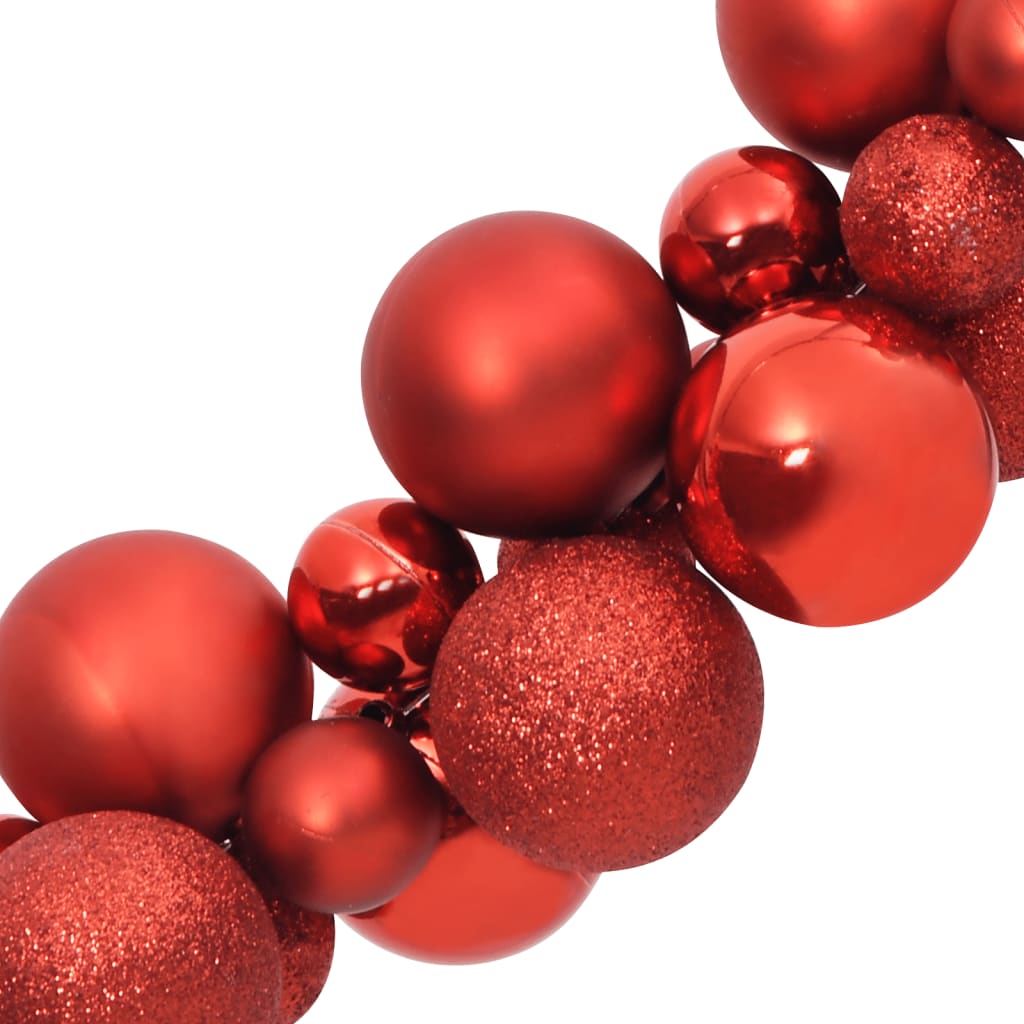 vidaXL Christmas Balls Garland Red 68.9" Polystyrene