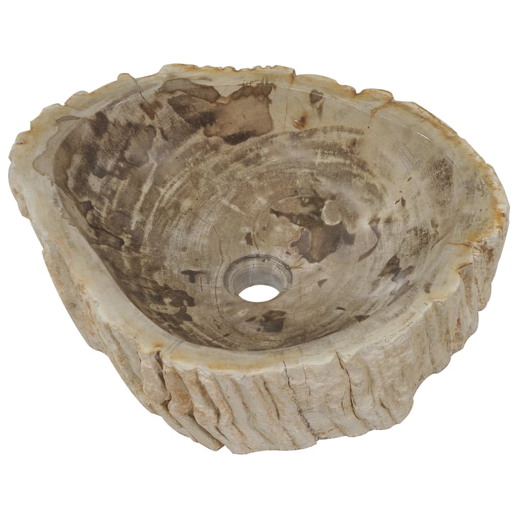 vidaXL Sink 17.7"x13.8"x5.9" Fossil Stone Cream