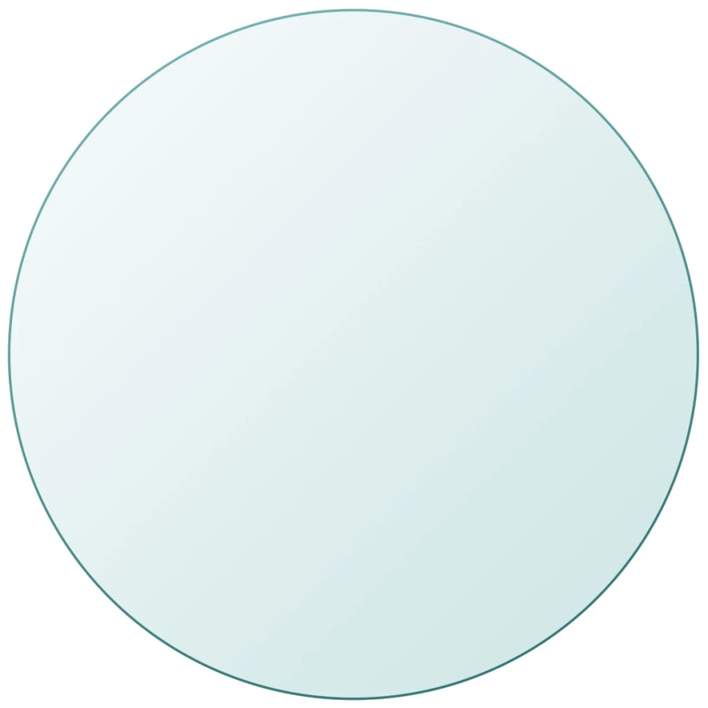 vidaXL Table Top Tempered Glass Round 35.4"