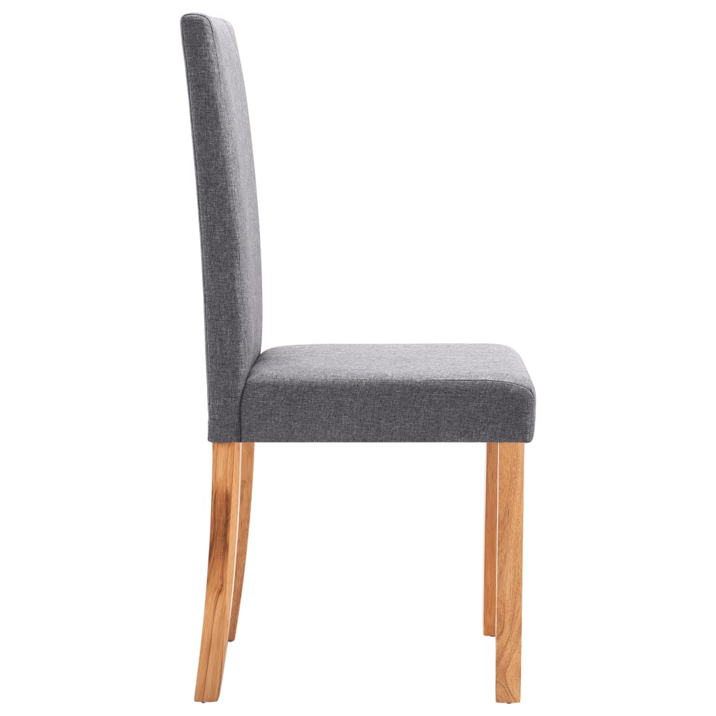 vidaXL Dining Chairs 2 pcs Light Gray Fabric