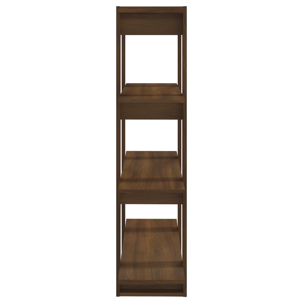 vidaXL Book Cabinet/Room Divider Brown Oak 39.4"x11.8"x48.6"