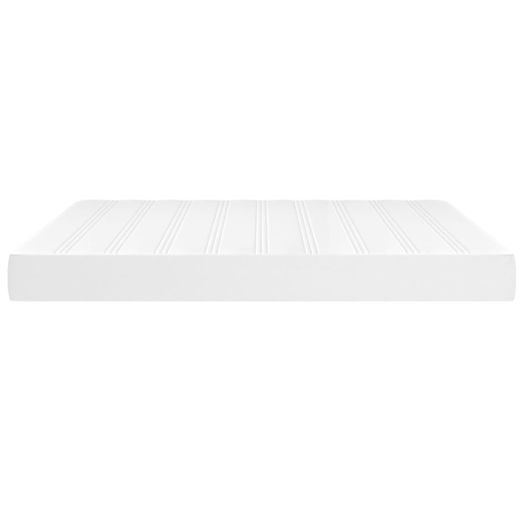 vidaXL Pocket Spring Bed Mattress White 76"x79.9"x7.9" King Faux Leather