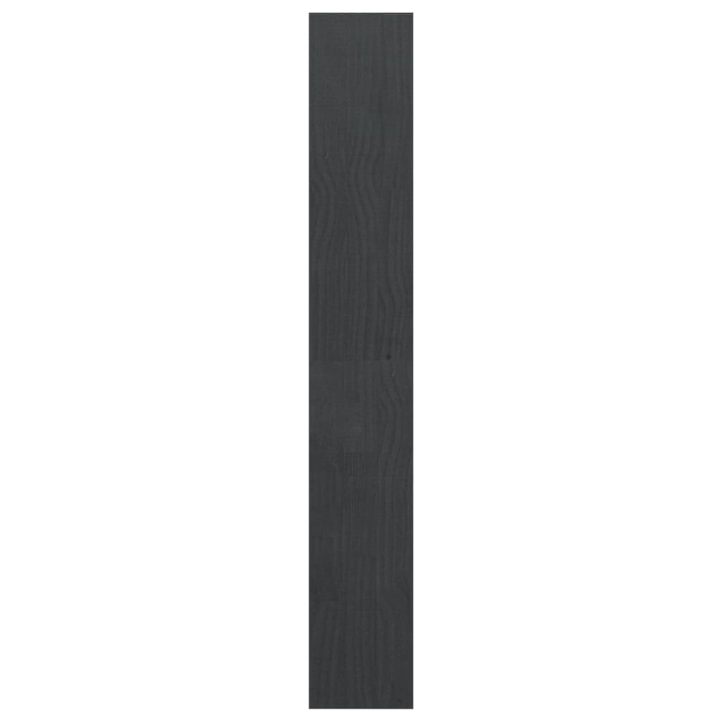 vidaXL Book Cabinet/Room Divider Gray 39.4"x11.8"x78.7" Solid Wood Pine