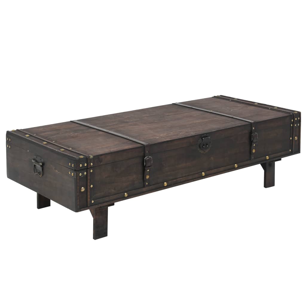 vidaXL Coffee Table Solid Wood Vintage Style 47.2"x21.7"x13.8"