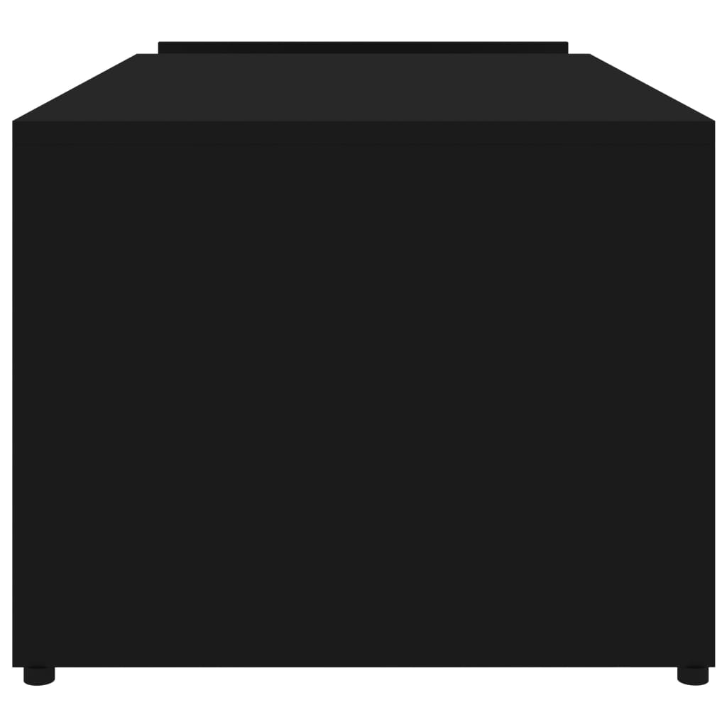 vidaXL Coffee Table Black 35.4"x17.7"x13.8" Chipboard