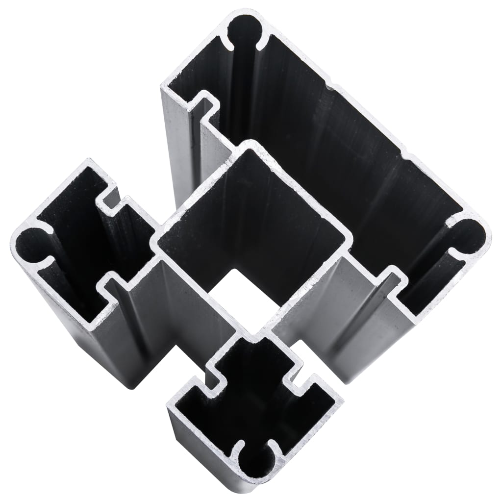 vidaXL WPC Fence Set 4 Square + 1 Slanted 311.8"x73.2" Gray